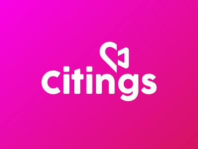 Citings - Video Dating App Brand app branding date date logo design graphic design logo logos love love logo lovely thedailydesignchallenge typography