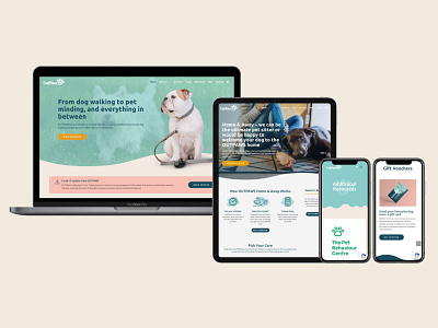 OUTPAWS eCommerce Website design dog sitting dog walking dogs illustration pet sitting ui web design website