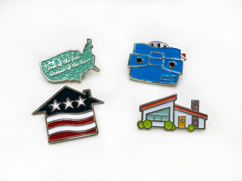 Enamel Pins veterans united usa viewmaster military house metal print pins enamel