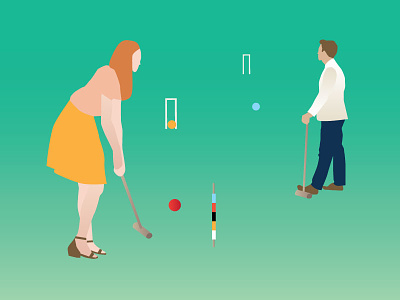 Croquet croquet gradient illustration