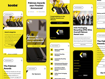 Pakman Awards design design system mobile responsive ui website
