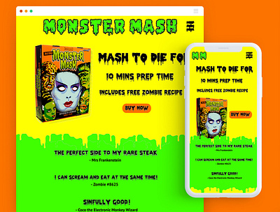 Monster Mash - Mocktober Challenge design halloween mobile mocktober mocktober 2019 responsive ui website