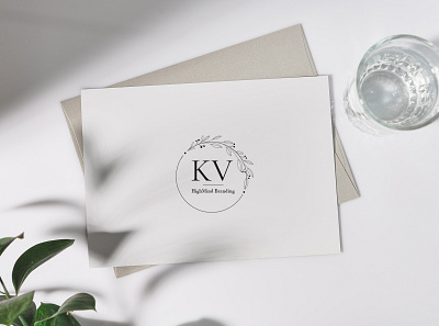 logo for KV branding graphic design logo