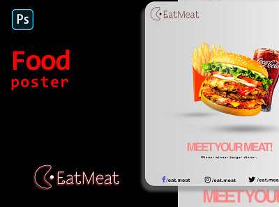 food poster design branding food poster design icon vector
