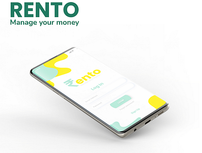 Rento app animation app design icon logo typography ux