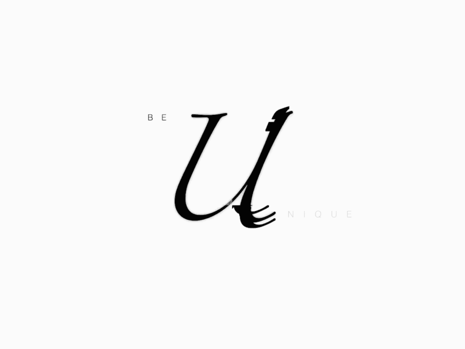 Be Unique gif illustration minimal typography