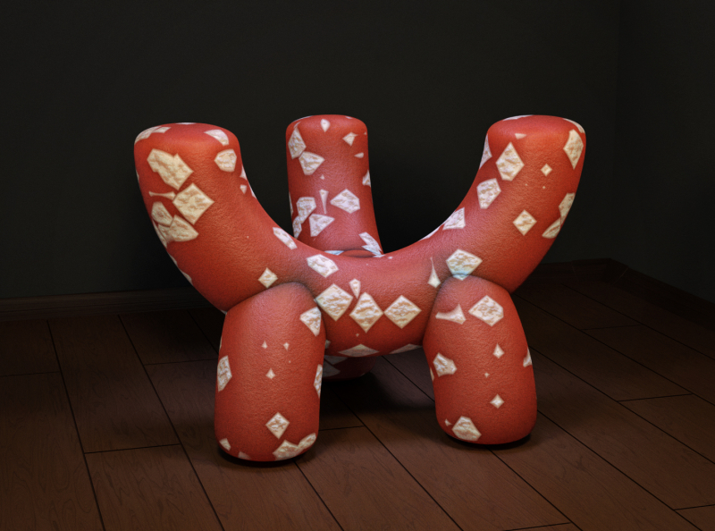 Mushroom Chair By Zhorzh On Dribbble   Final Render Mushroom 