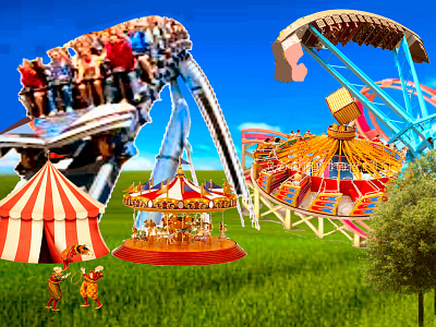 At The Circus acrobats circus circus tent family ferrishwheel me rollercoaster