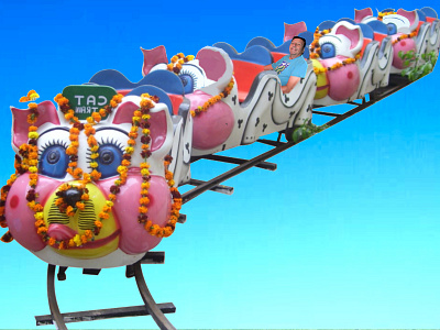 Amusement Park Ride blue digital art digital illustration enjoyment family fun happiness rollercoaster sky