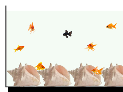 Aquarium8 aquarium digital art fishtank goldfish sealife seashells still life