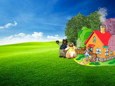 Goldilocks and the 3 Bears design digital art fairytale goldilocks goldilocks and the three bears three bears