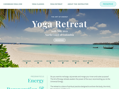 Yoga retreat 1 design retreat ui web yoga yogaretreat