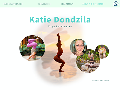 A Yoga Instructor Bio Page biography branding design fitness retreat ui ux web website yoga yogaretreat