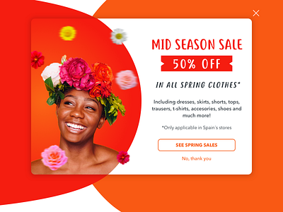 Spring Sales - Pop up ecommerce modal modal box modal window popup sales ui uidesign web design