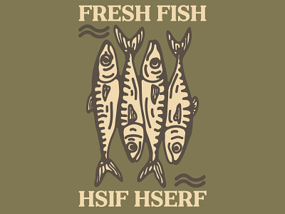 fresh fish availabledesign badgedesign designforsale fish illustration logoforsale tshirtdesign vintage badge vintage design vintage illustration vintage logo