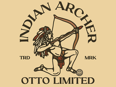 Indian Archer archer availabledesign badgedesign designforsale illustration logoforsale native native american tshirtdesign vintage badge vintage design vintage logo
