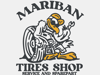 Mariban tires shop availabledesign badgedesign designforsale illustration logoforsale tshirtdesign vintage badge vintage design vintage illustration vintage logo