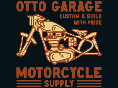 Otto garage motorcycle availabledesign badgedesign designforsale garage illustration logoforsale motorcycle tshirtdesign vintage badge vintage design vintage illustration vintage motorcycle