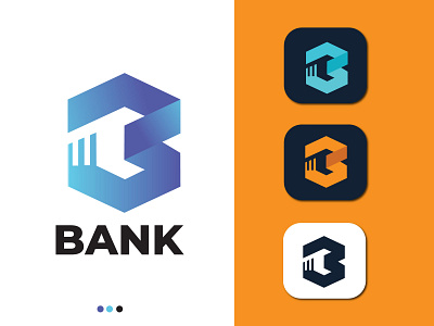 Bank B Letter Logo b letter logo brand identity business logo company logo logo design minimalist logo modern logo modern minimalist logo monogram logo