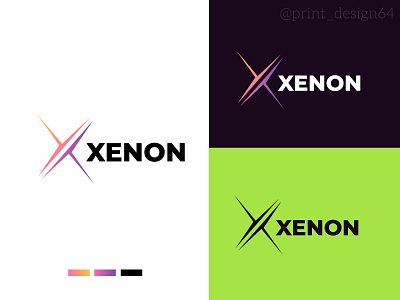 x + modern minimalist logo