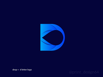 drop d letter logo brand identity business logo company logo d letter logo elegant illustration logos minimalist logo modern logo narayani rani roy
