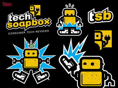 TechSoapbox - Consumer Tech Reviews art branding design flat graphic design illustration illustrator logo typography vector