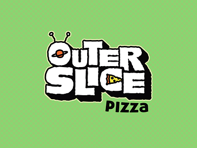 Outer Slice Pizza logo art branding design graphic design illustration illustrator logo logo design minimal vector