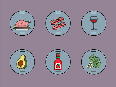 Food and beverage icon set