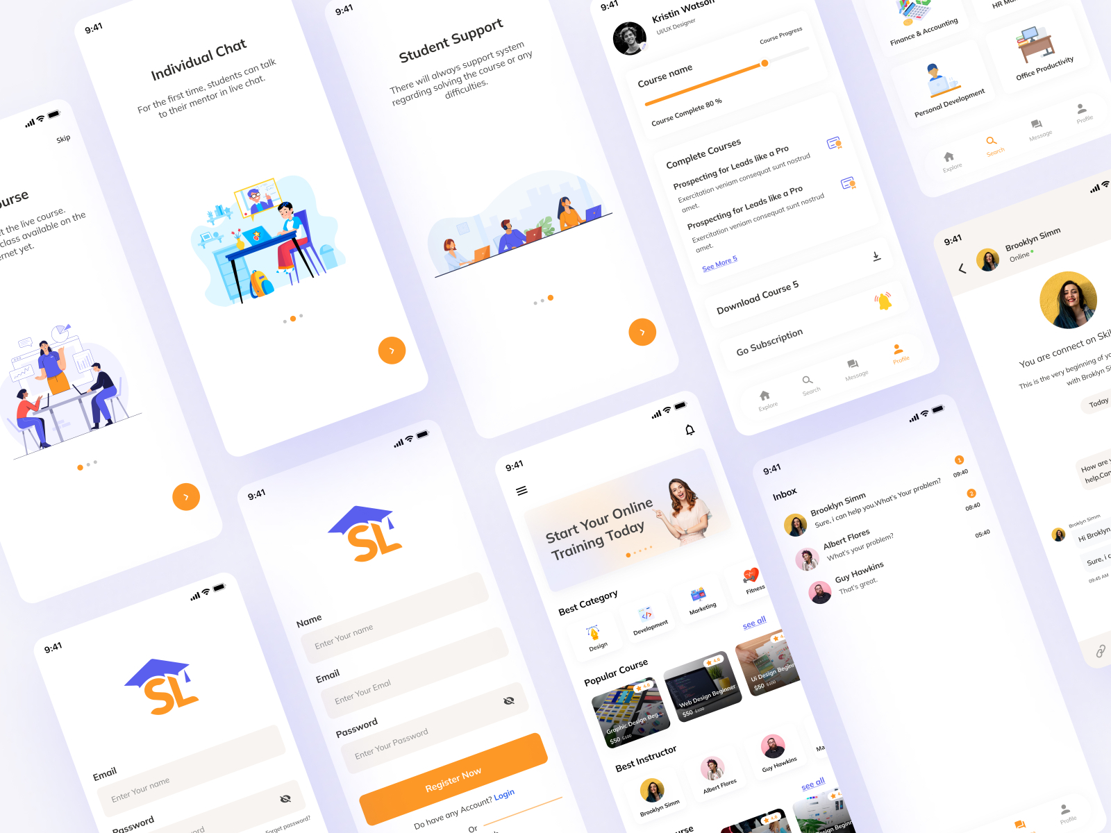 E-Learning Mobile App UI UX Case Study by Hasibul Hasan Shanto on Dribbble