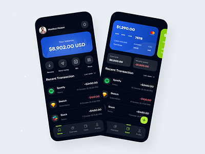 Financial banking app Design app apps ui banking banking app credit card design finance fintech mobile app money transfer online bank user interface website