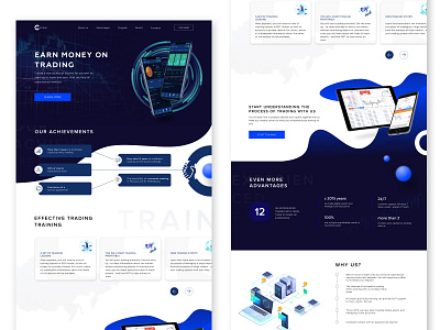Landing page for trading