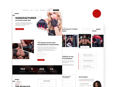 Website design for a fitness store