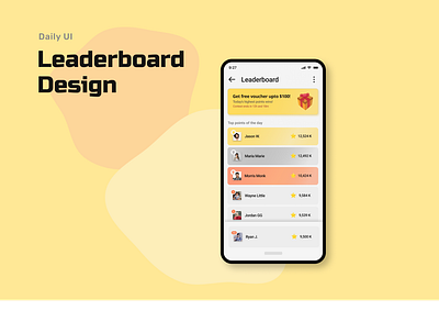 Leaderboard - DailyUI bold colors daily daily design daily inspiration dailyui design dribbble game design game leaderboard icons inspiration leaderboard leaderboard design learn new design ui ui design ux vector