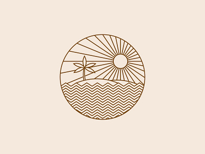 Summer Logo Exploration beach cannabis design emblem logo inspiration logo design symbol line logo logo logo design minimalist logo summer summertime sunset