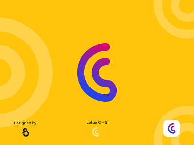 CS or SC Logo branding cs logo elegant elegant logo lettermark logo logo design logodesign sc logo spectrum wave logo