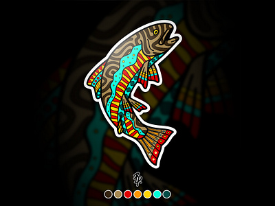 Fish Muse animal colorful design illustration illustrator vinyl sticker