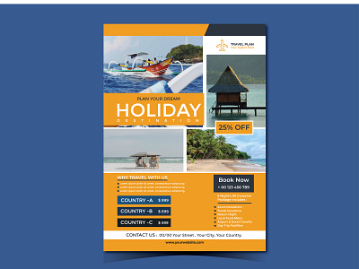 Travel & Tour Business Flyer branding graphic design holiday flyer logo tour flyer travel flyer vacation