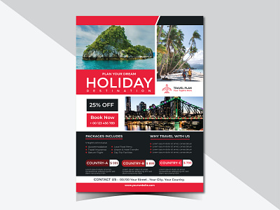 Travel & Tour Business Flyer branding graphic design holiday flyer logo tour flyer travel flyer vacation