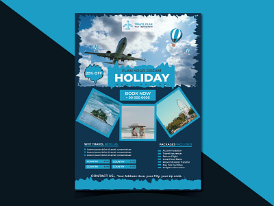 Travel & Tour Business Flyer branding graphic design logo tour flyer travel business flyer travel flyer vacation