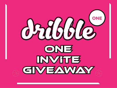 Dribble Invite design dribble invitation dribble invite graphic design