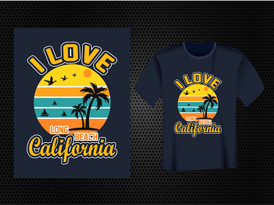 I Love Long Beach Summer T Shirt