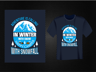 Winter Camping T Shirt Design winter camping t shirt winter design