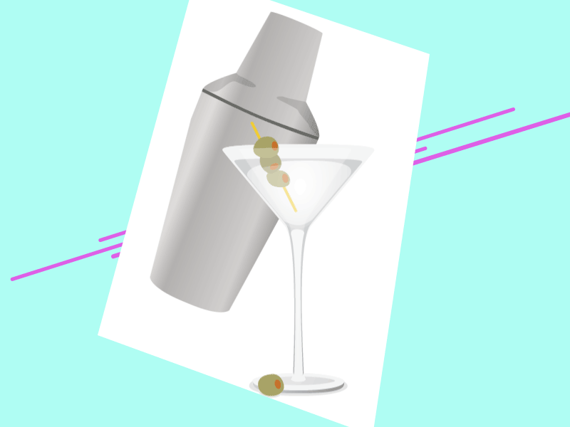 Martini animation illustrator photoshop