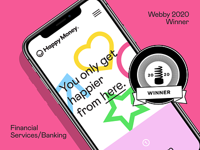 We Won a Webby banking financial services happy happy money interactive design mobile web responsive design web design webby website
