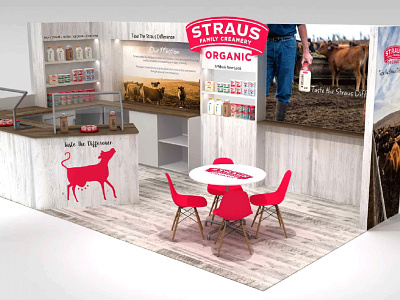 Straus Family Creamery booth design event management exhibit design exhibition booth design trade show booth