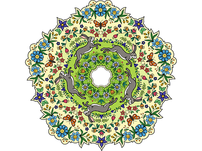 Floral mandala design illustration vector