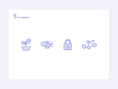 Homegrown icons homegrown icons logo purple