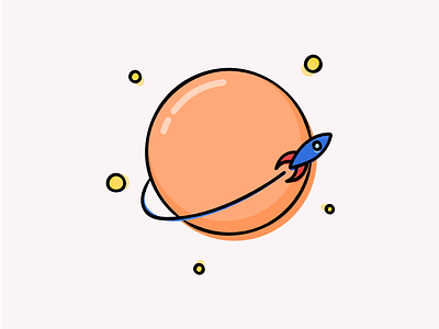 Spaceship and Planet