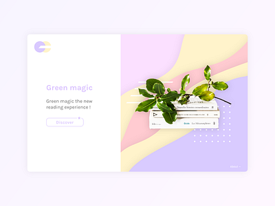 Landing page UI book colors design landing page pastel ui