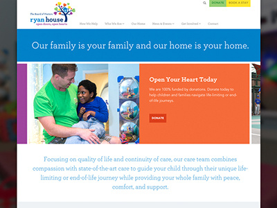 Ryan House Website design nonprofit phoenix responsive web